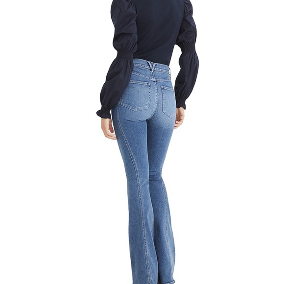 Veronica Beard Sheridan Exaggerated Flare High Rise Jeans 35” Inseam Size 30 - Picture 3 of 12